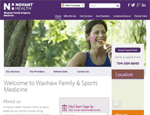 Tablet Screenshot of nhwaxhawfamilyandsportsmedicine.org